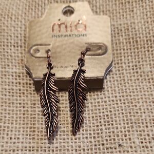 🔥3 For 10🔥 MIA Rose Gold Feather Earrings